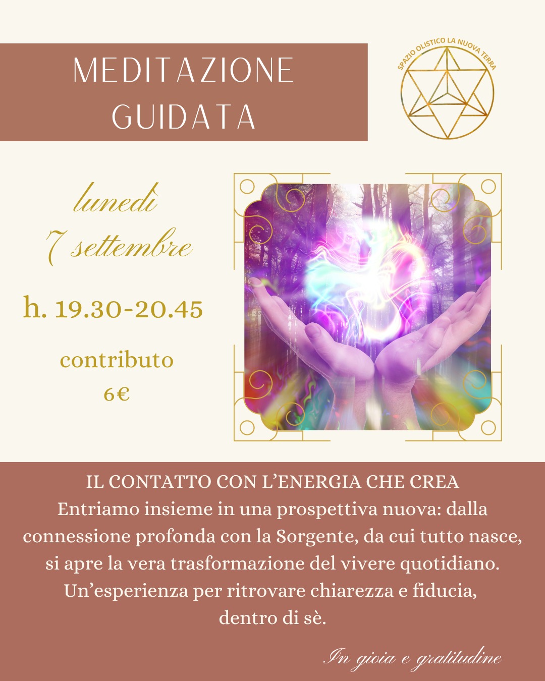 Meditazione  in movimento: energia che crea